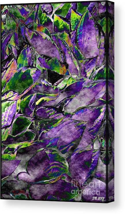 Purple Plant Canvas Print featuring the digital art Purple plant by Susanne Baumann