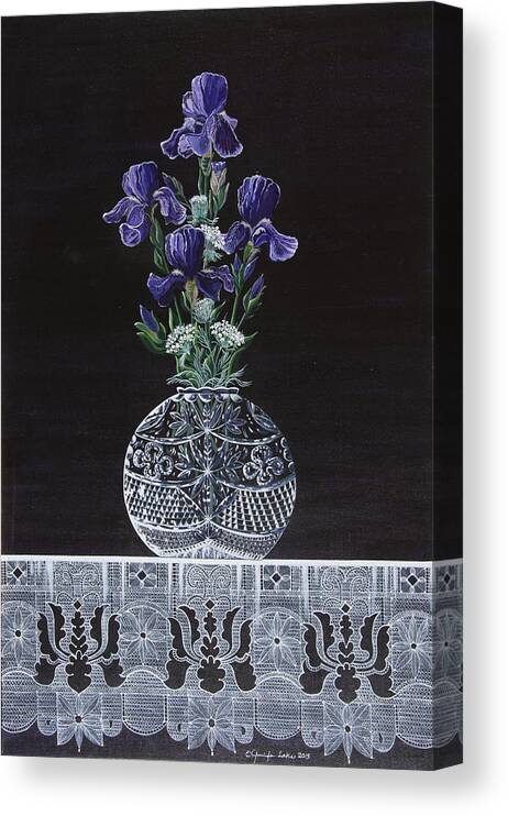 Lace Canvas Print featuring the painting Queen Iris's Lace by Jennifer Lake