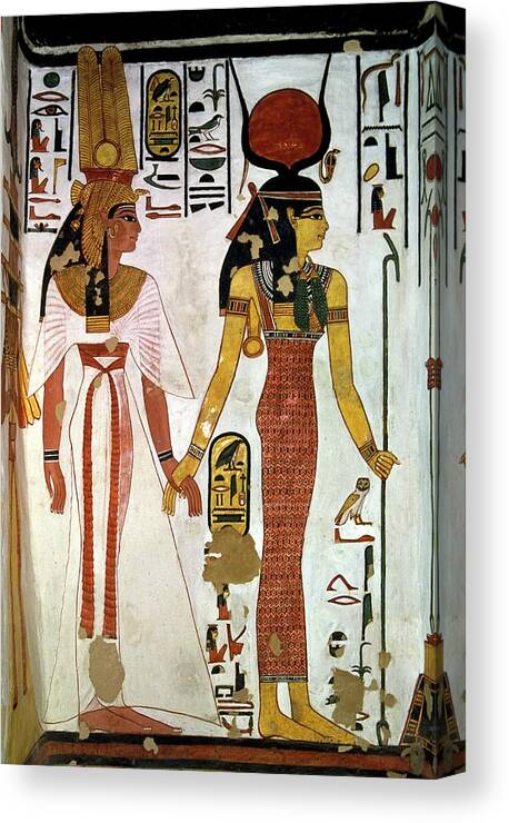 Isis Canvas Print featuring the photograph Queen Nefertari And Isis by Patrick Landmann/science Photo Library