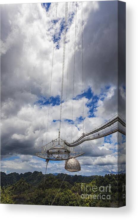 Arecibo Canvas Print featuring the photograph Radio Telescope at Arecibo Observatory in Puerto Rico by Bryan Mullennix