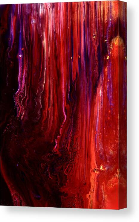 Red Abstract Canvas Print featuring the painting Red Abstract Art by Serg Wiaderny