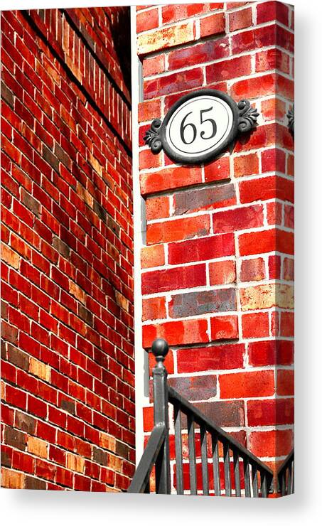 Red Canvas Print featuring the photograph Red Bricks by Valentino Visentini