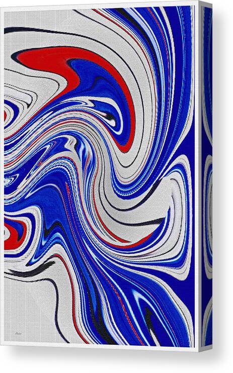 Modern Canvas Print featuring the mixed media Red White and Blue by Donna Proctor