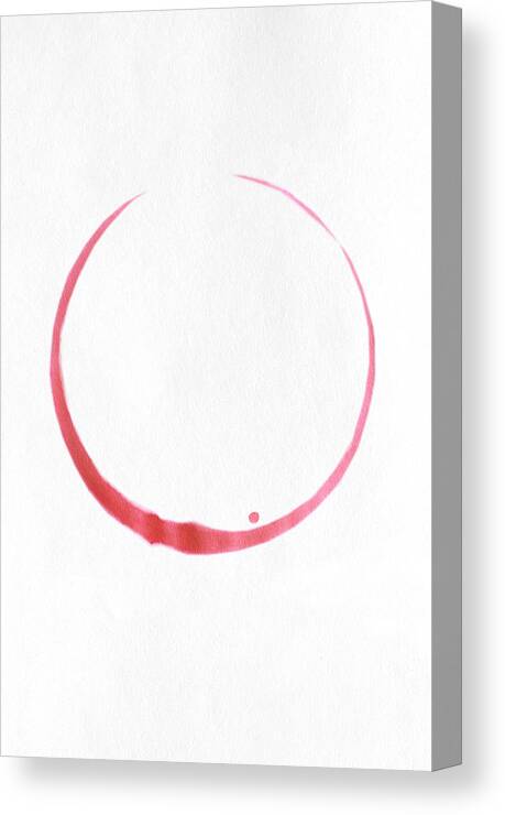 White Background Canvas Print featuring the photograph Red Wine Glass Stain by Rob Atkins