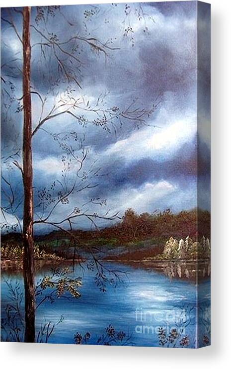 Clouds Canvas Print featuring the painting Reflections by AMD Dickinson