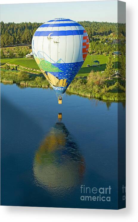 Pacific Canvas Print featuring the photograph Reflections Over The Dechutes by Nick Boren