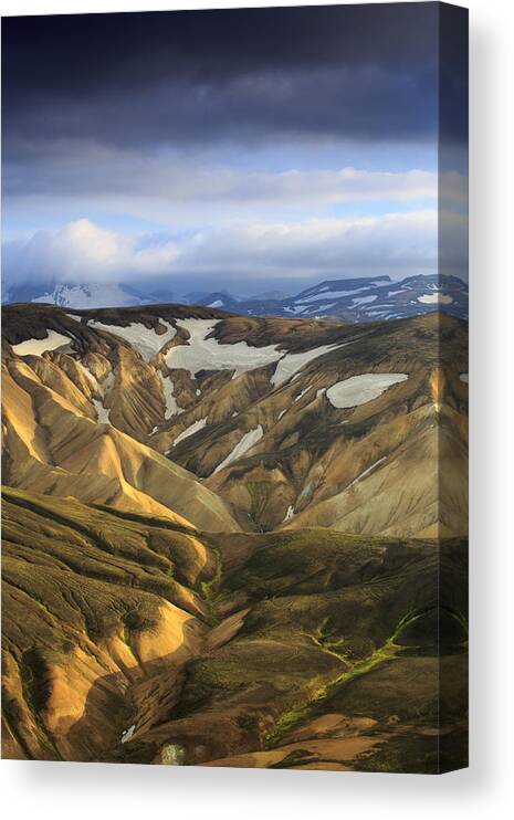 Nis Canvas Print featuring the photograph Rhyolite Mountains Landmannalaugar by Mart Smit
