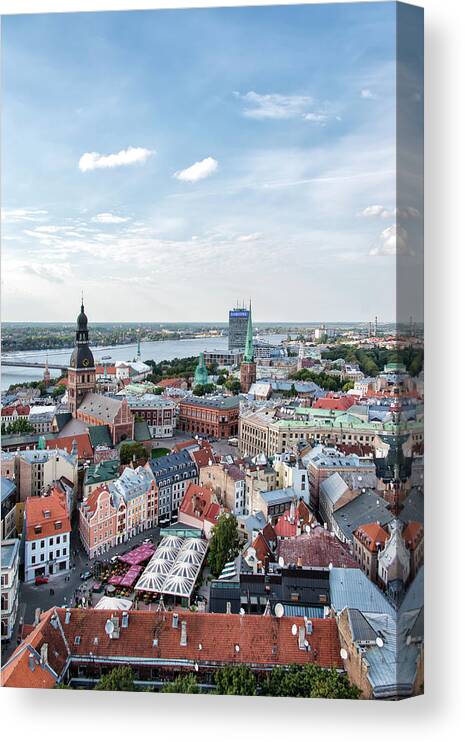 Outdoors Canvas Print featuring the photograph Rigas Magical Sky | Latvia, Baltic by Stefan Cioata