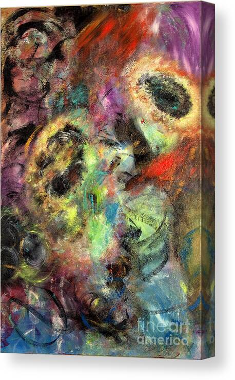 Abstract Painting Canvas Print featuring the painting Ring of Fire by Jason Stephen