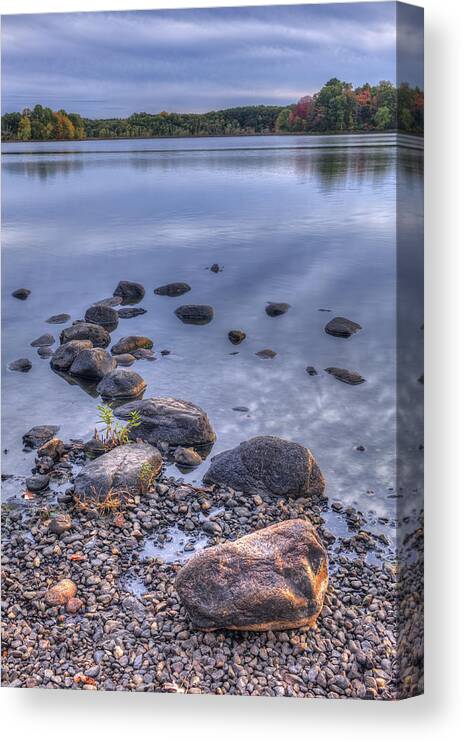 Rocks Canvas Print featuring the photograph Rock and Fall by Jean-Pierre Ducondi