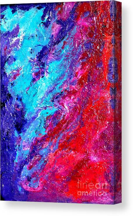 Swirl Canvas Print featuring the painting Rock n Roll by Preethi Mathialagan