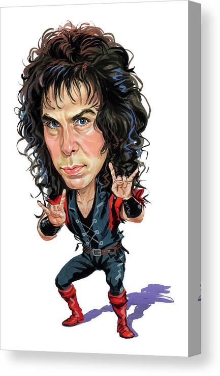 Ronnie James Dio Canvas Print featuring the painting Ronnie James Dio by Art 