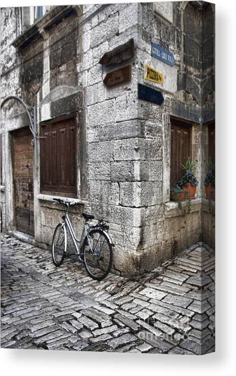 Europe Canvas Print featuring the photograph Rovinj Street Corner by Crystal Nederman