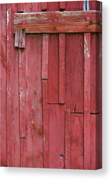 Abandon Canvas Print featuring the photograph Rustic Red Barn Wall II by David Letts
