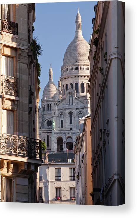 Apartment Canvas Print featuring the photograph Sacre Coeur In The Montmartre District by Julian Elliott Photography