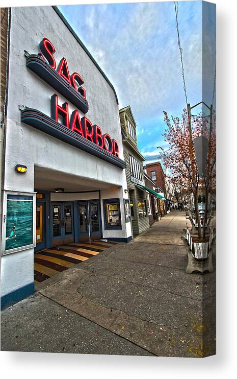 Sag Harbor Canvas Print featuring the photograph Sag Harbor Theater by Robert Seifert