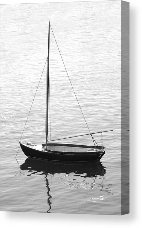 Sail Boat Canvas Print featuring the photograph Sail Boat in Maine by Mike McGlothlen