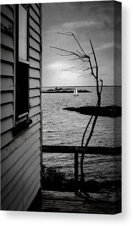 Archival Pigment Print Canvas Print featuring the photograph Sailboat off Star Isle by Thomas Lavoie