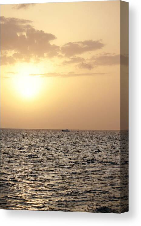 Sunset Canvas Print featuring the photograph Sailing into the Sunset by Melanie Lankford Photography