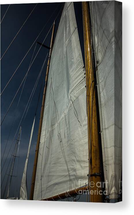 Sailboat Canvas Print featuring the photograph Sailboat mast by JBK Photo Art