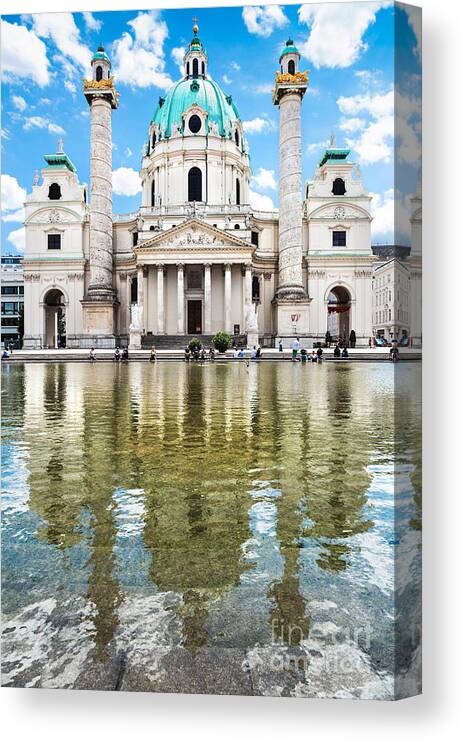 Architecture Canvas Print featuring the photograph Saint Charles's Church by JR Photography