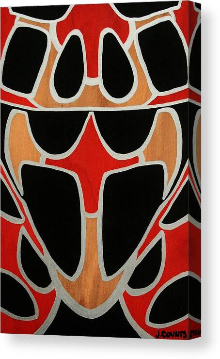 Bug Canvas Print featuring the painting Saint Pentatomidae Study by Jennifer Counts