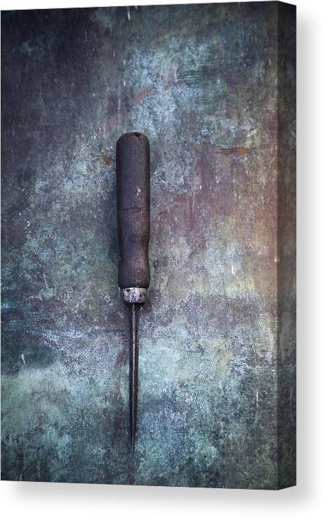 Abstract Canvas Print featuring the photograph Scraper by Maria Heyens