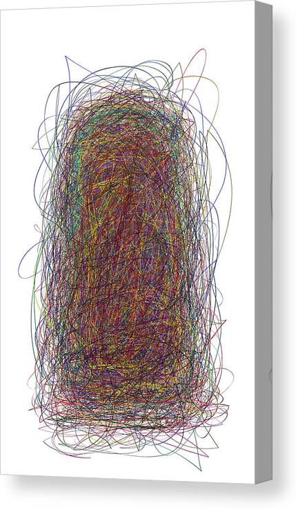 Lines Canvas Print featuring the digital art Scribble by Matthew Lindley