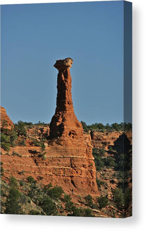 Chimney Canvas Print featuring the photograph Sedona Chimney Rock by Steven Lapkin