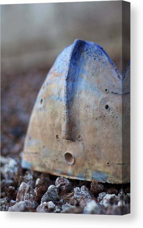 Concrete Canvas Print featuring the sculpture SENTINELS Blue by Mark M Mellon