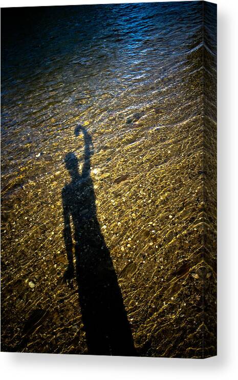 Shadow Canvas Print featuring the photograph Shadow on the Water by Joel Loftus