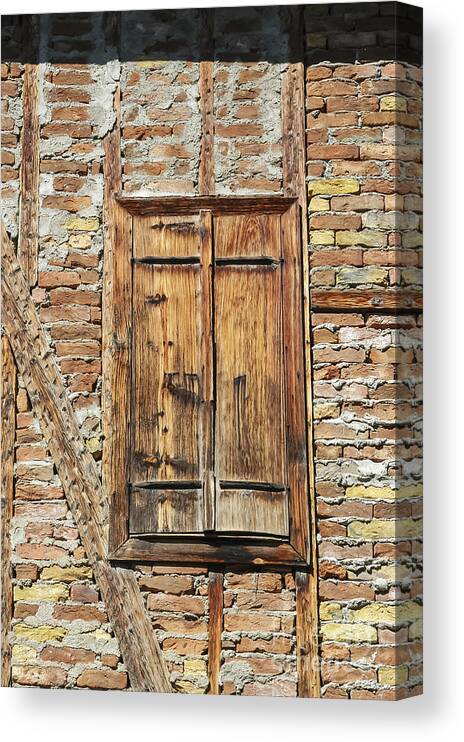 Yoruk Village Canvas Print featuring the photograph Shuttered Window by Bob Phillips
