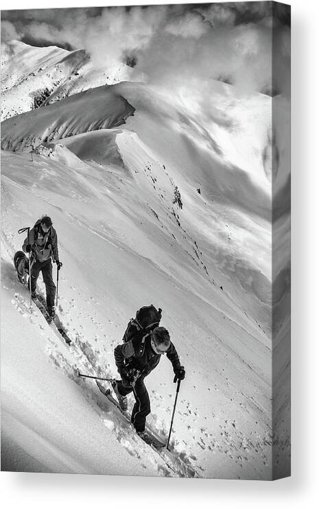 Liptov Canvas Print featuring the photograph Ski Mountaineering . . by Matej Rumansky