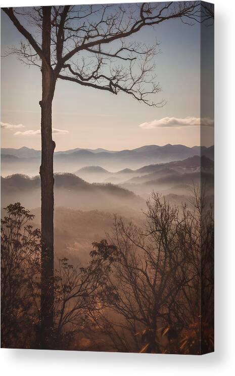 The Great Smoky Mountains Canvas Print featuring the photograph Slice of the Smokies by Maria Robinson