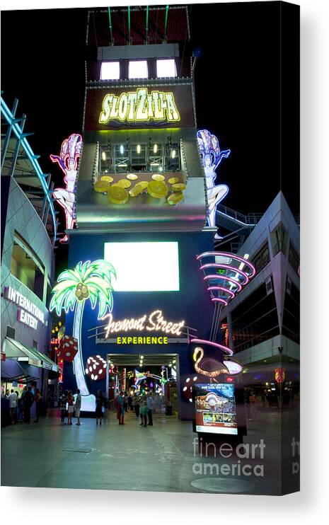 Slotzilla Canvas Print featuring the photograph Slotzilla by Anthony Totah