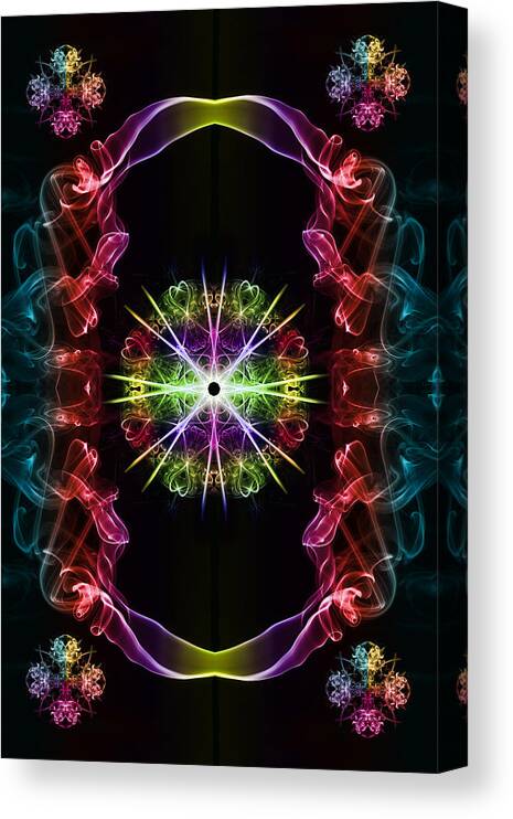 Smoking Trails Canvas Print featuring the photograph Smoke Art 124 by Steve Purnell