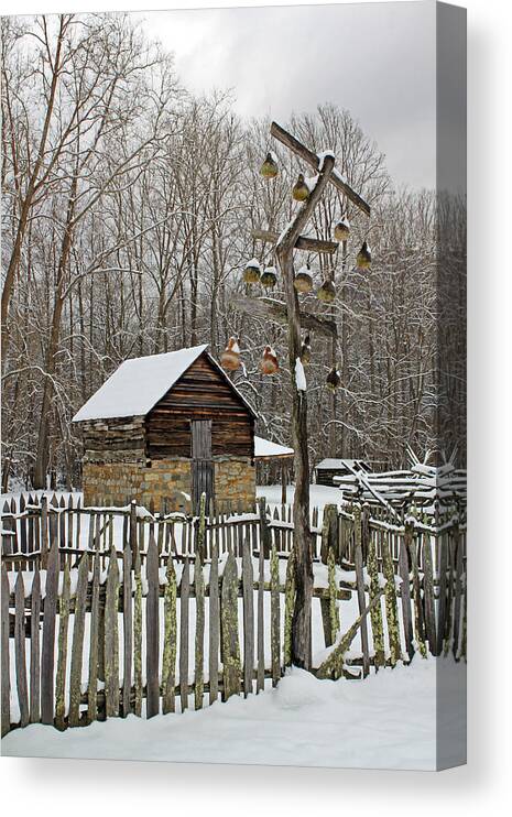 Barns Canvas Print featuring the photograph Smokey Mountain Nesting by Jennifer Robin