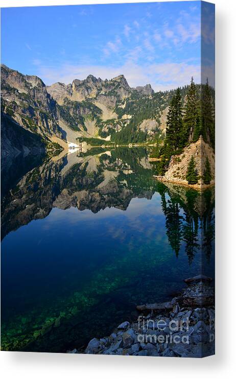 Lake Canvas Print featuring the photograph Snow Lake Reflections by Jane Axman