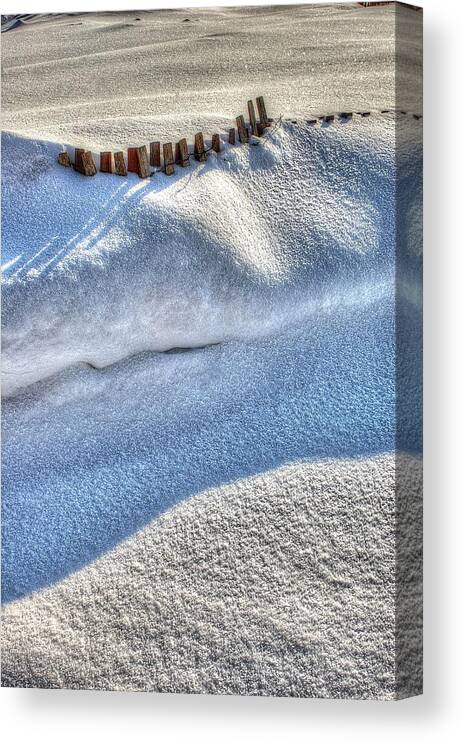Snow Canvas Print featuring the photograph Snow Mound by Randy Pollard