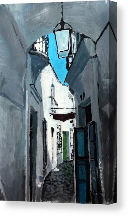 Acrylic On Paper Canvas Print featuring the painting Spain Series 02 by Yuriy Shevchuk