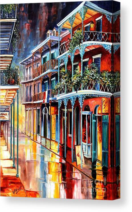 New Orleans Canvas Print featuring the painting Sparkling French Quarter by Diane Millsap