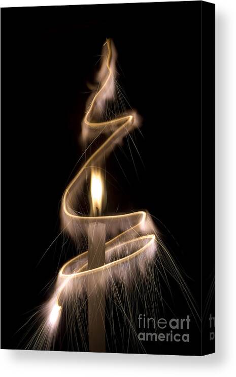 Candle Canvas Print featuring the photograph Sparkling Light by Tim Gainey