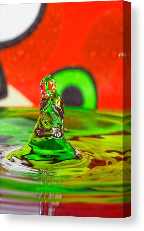  Abstract Canvas Print featuring the photograph Splas by Peter Lakomy