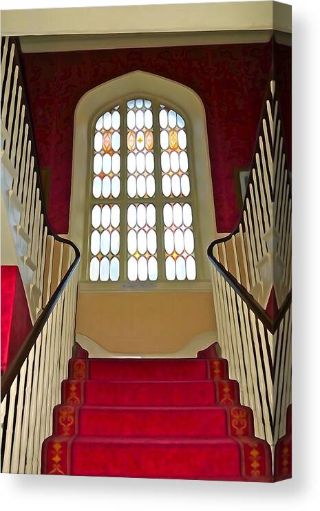 Interior Canvas Print featuring the photograph Splendid Staircase by Norma Brock