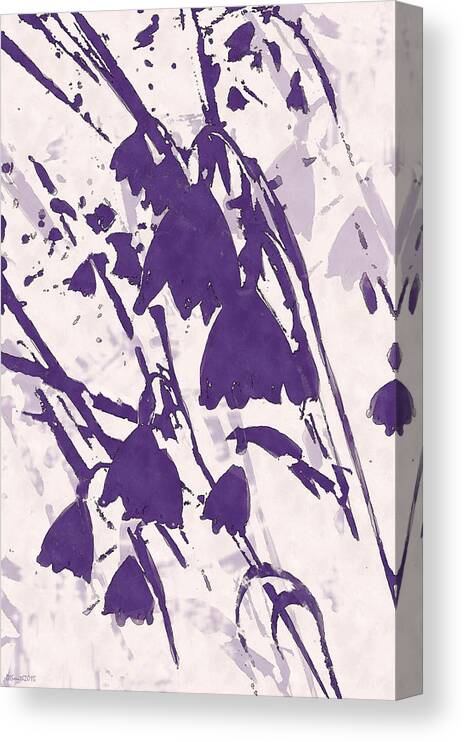 Nature Canvas Print featuring the digital art Spring Dream in Purple by Deborah Smith