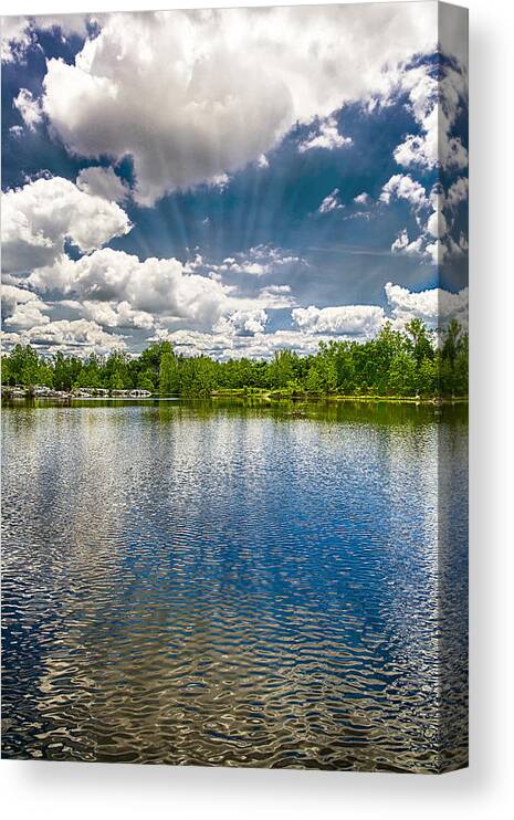 Missouri Landscape Canvas Print featuring the photograph Spring Green So Far Away by Bill and Linda Tiepelman