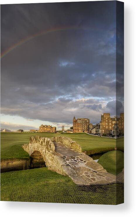 British Open Canvas Print featuring the photograph St Andrews Bridge by Chris Frost