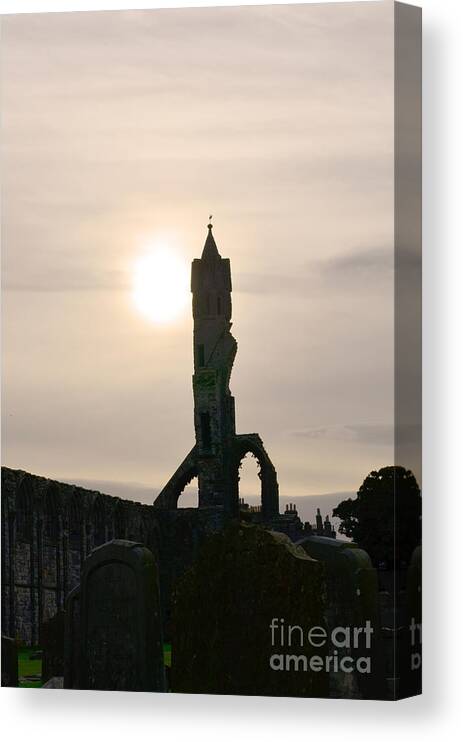 St Andrews Canvas Print featuring the photograph St Andrews Scotland at Dusk by DejaVu Designs