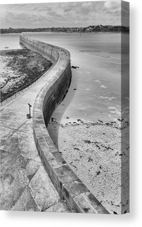 St Malo Canvas Print featuring the photograph St Malo Pier by Nigel R Bell