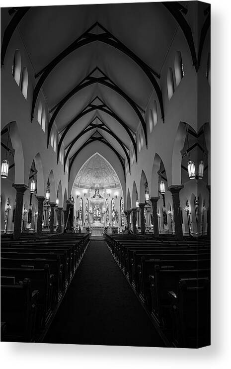 Fort Worth Canvas Print featuring the photograph St Patricks Cathedral Fort Worth by Joan Carroll